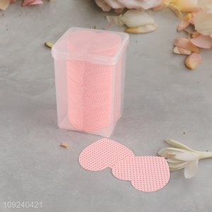China factory 200pcs heart shape disposable mini nail polish wipes