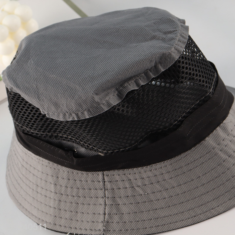 Top quality black fashion summer breathable sun hat fisherman hat for sale