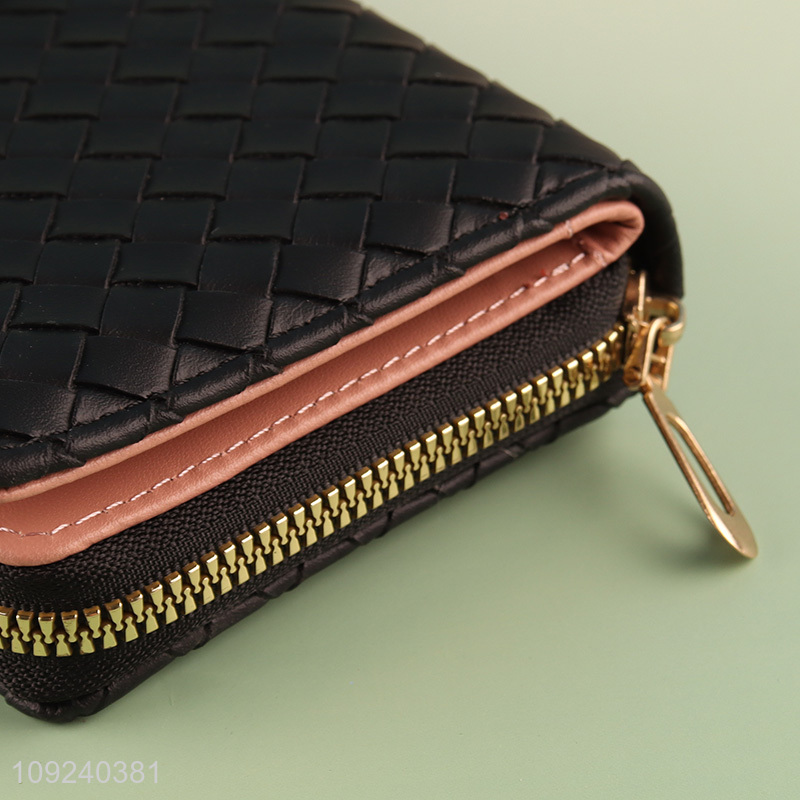 Hot items large capacity black fashion ladies long style wallet