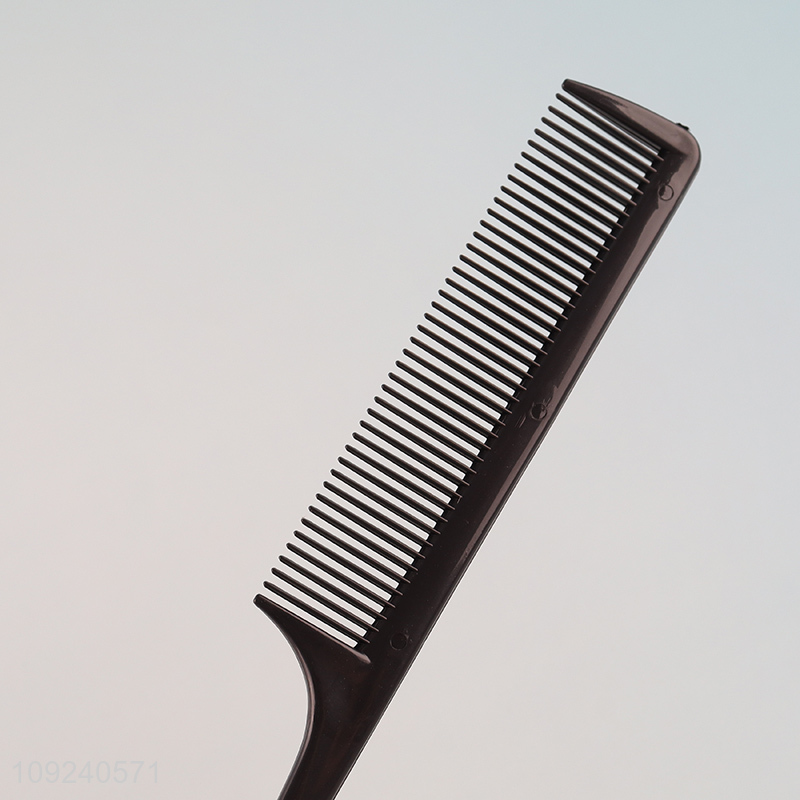 Low price 2pcs black plastic hair salon tool hair comb set