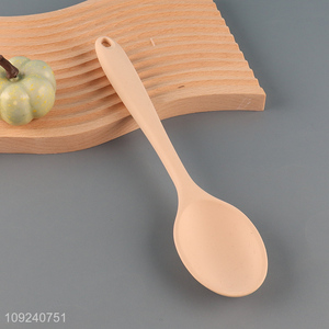 Top selling long handle home restaurant silicone spoon cutlery spoon