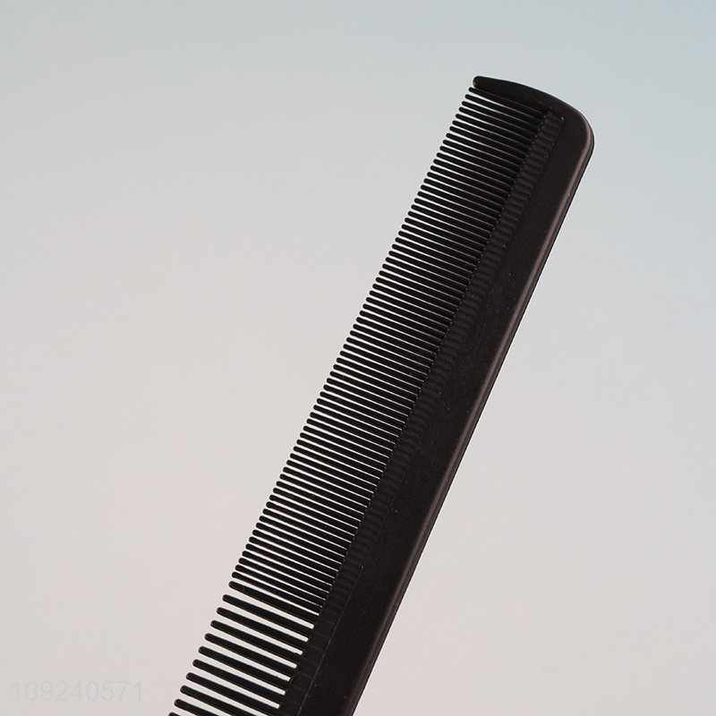 Low price 2pcs black plastic hair salon tool hair comb set