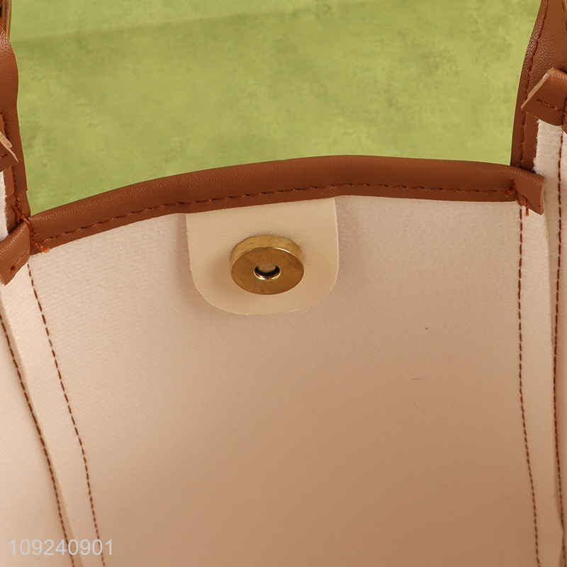 Good Quality PVC Faux Leather Handbag Tote Bag Set for Women