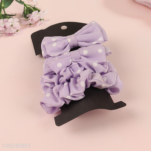 Online Wholesale 3PCS/Set Hair Scrunchies and Hair Clip Set Hair Accessories