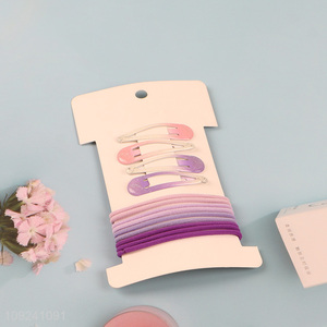 Popular Product 12PCS/Set Hair Ties and Hair Clips Set Hair Accessories