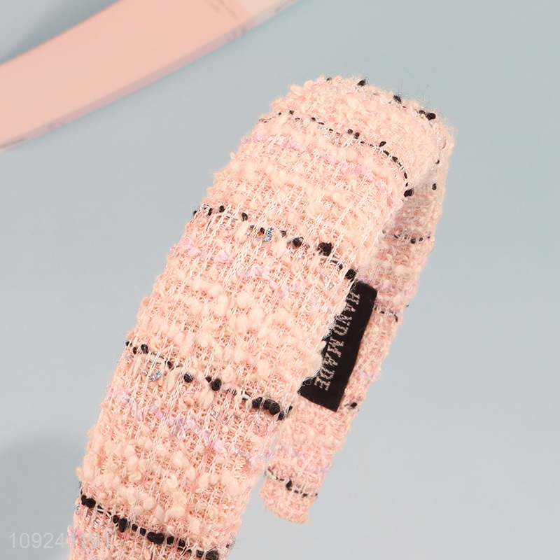 Good Quality Fashion Headband Elegant Headband Luxury Tweed Hair Hoop