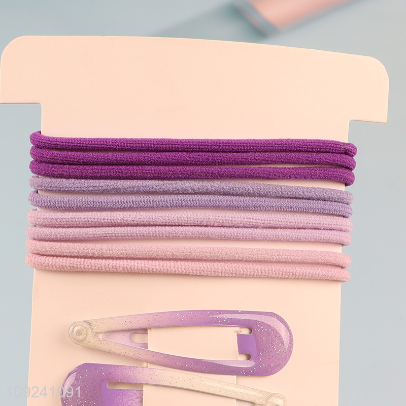 Popular Product 12PCS/Set Hair Ties and Hair Clips Set Hair Accessories