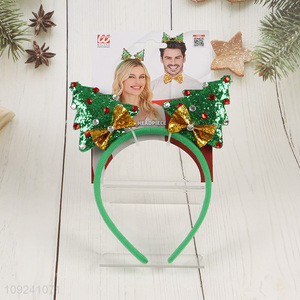 New Product Christmas Headband Christmas Tree Hair Hoop Sequin Headband