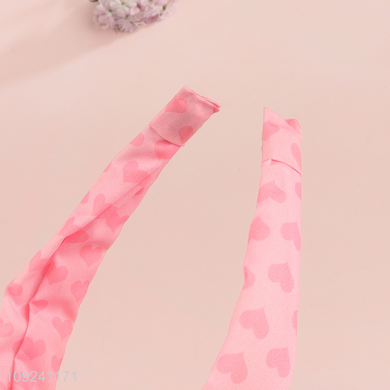 New Product Heart Printed Headband and Hair Scrunchie Set Birthday Gifts