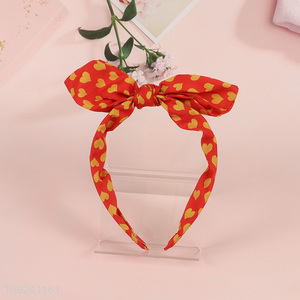 Online Wholesale Heart Printed Headband Fashion Hair Hoop Hair Accessories