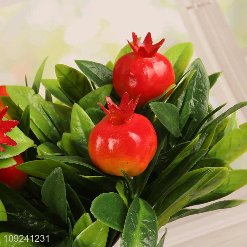 Wholesale Artificial Potted Plant Fake Pomegranate Tree for Home Decor