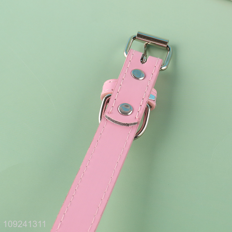 New Product PU Leather Dog Collar Adjustable Dog Collar Wholesale