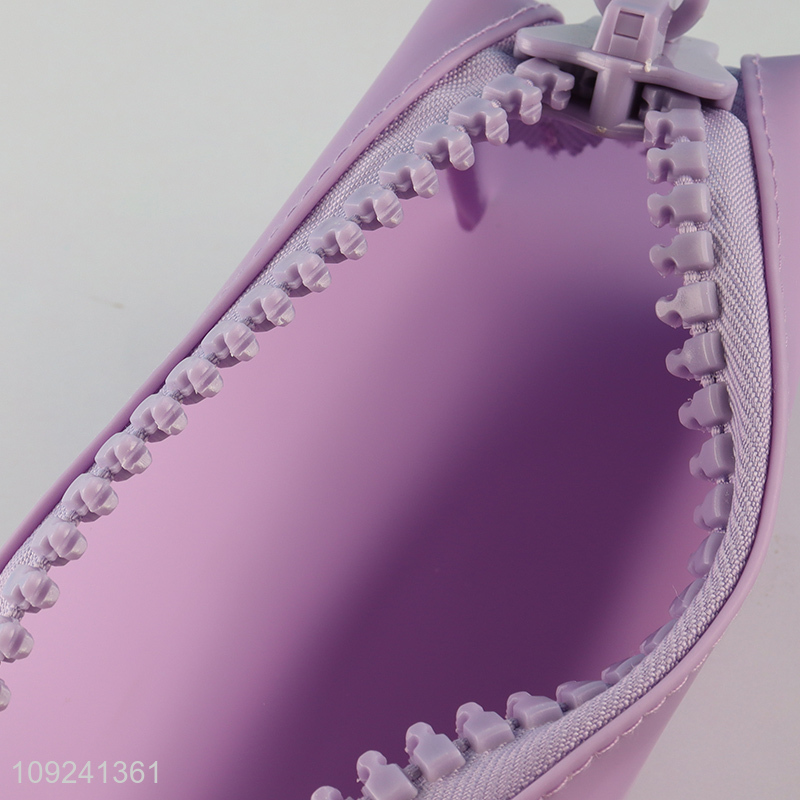 Good Quality Waterproof Pu Leather Zipper Pencil Bag for Student