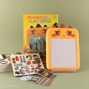 High Quality 2-In-1 Magnetic Puzzle Game Doodle Board Set for Kids