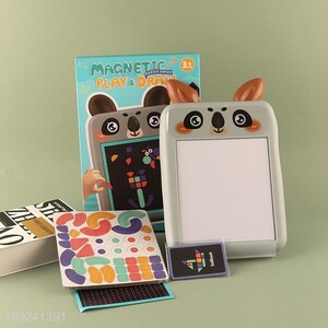 New Arrival 2-In-1 Magnetic Puzzle Game Doodle Board Set for Kids