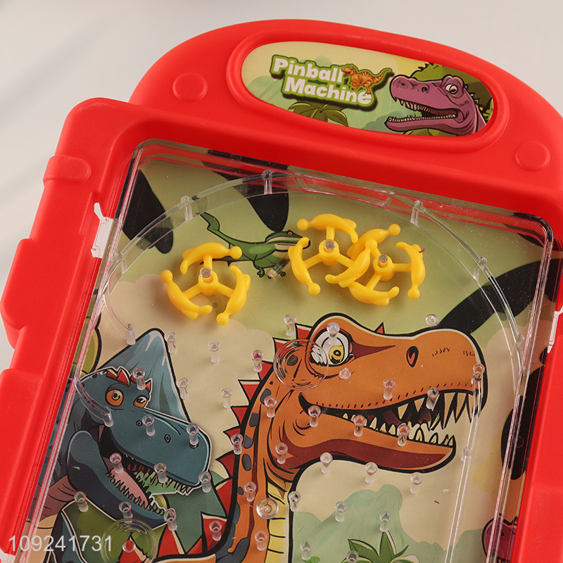Hot Selling Mini Pinball Game Cartoon Dinosaur Pinball for Kids Age 3+