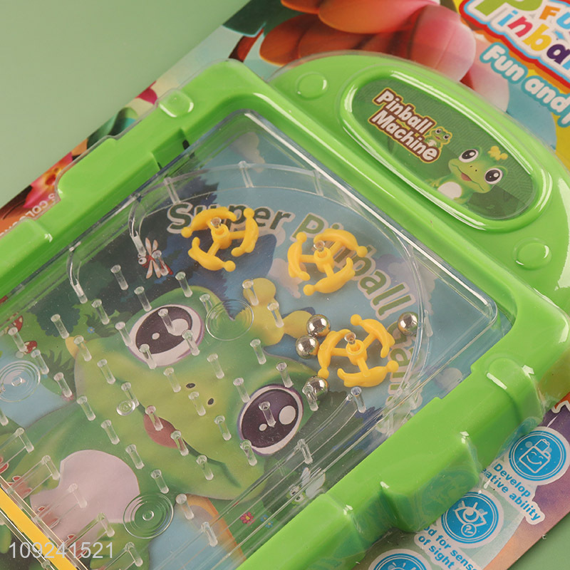 Factory Price Mini Pinball Game Cartoon Frog Pinball Game for Kids