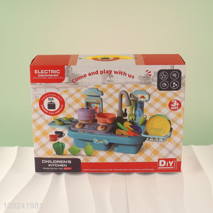 High Quality Electric Dishwasher Toy Kitchen Sink Toy for Kids Age 3+