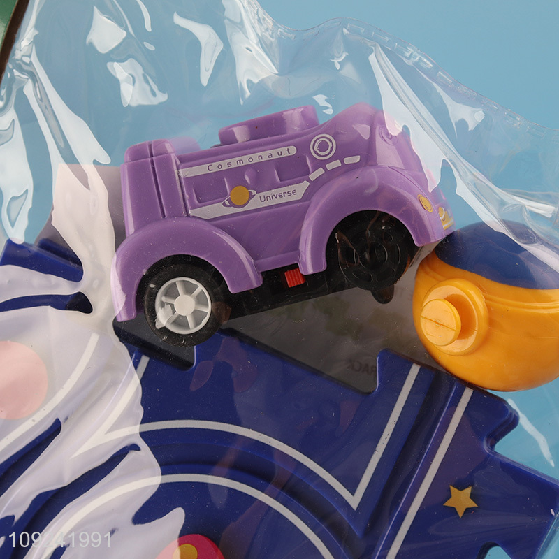 Factory Supply Electric Space Puzzle Rail Car Toy for Kids Boys Girls