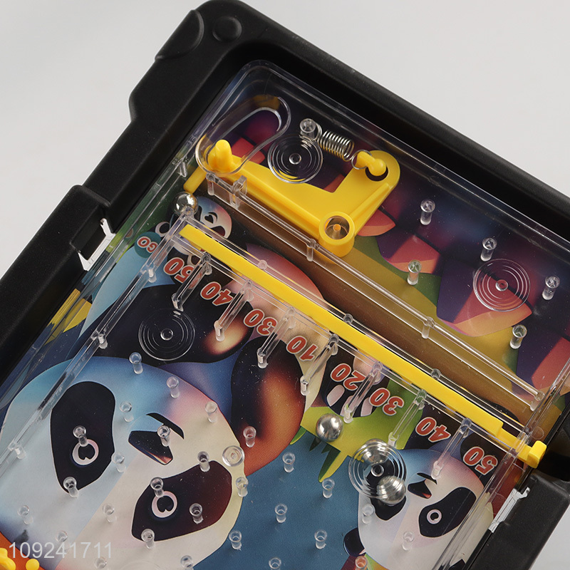 China Imports Mini Pinball Game Cartoon Panda Pinball for Kids Age 3+