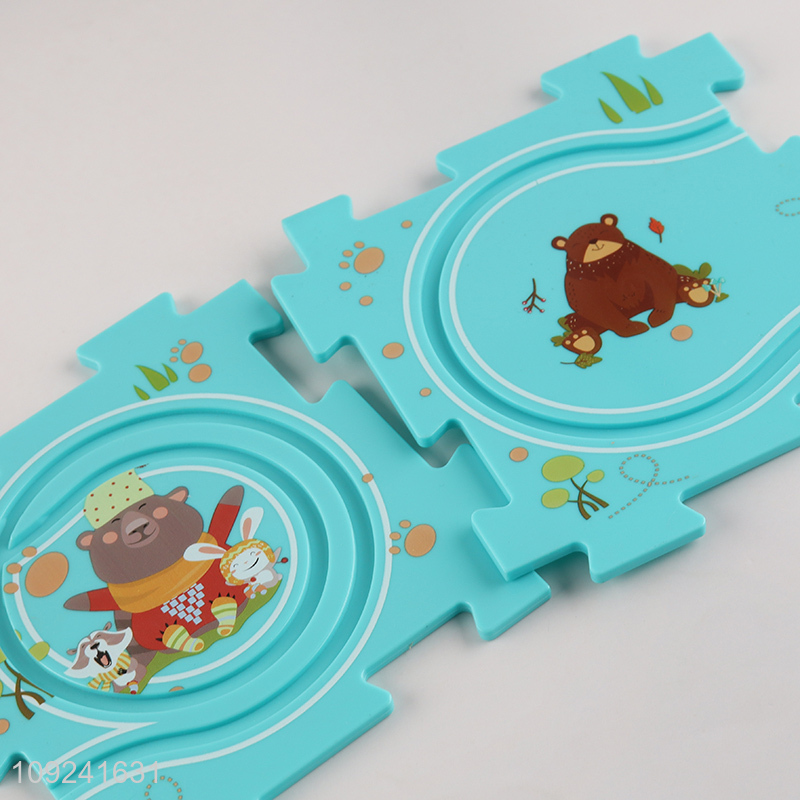 Factory Supply Puzzle Track Electric Animal Car Toy Cartoon Railcar Set