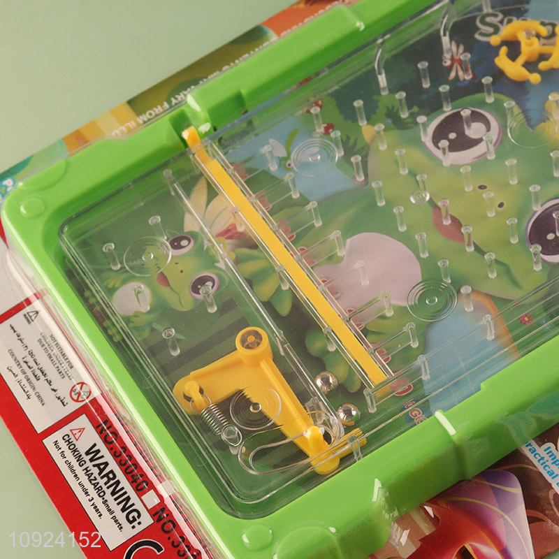 Factory Price Mini Pinball Game Cartoon Frog Pinball Game for Kids