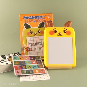 Hot Selling 2-In-1 Magnetic Puzzle Game Writing Tablet Set for Kids