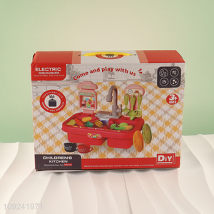 New Product Electric Dishwasher Toy Kitchen Sink Toy Pretend Play Toy