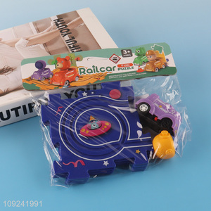 Factory Supply Electric Space Puzzle Rail Car Toy for Kids Boys Girls