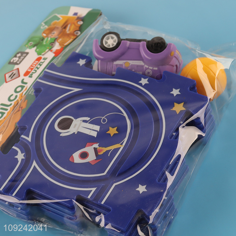 High Quality Electric Space Puzzle Rail Car Toy Set for Kids Age 3+