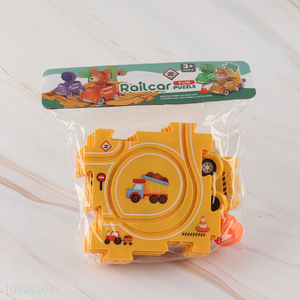 China Imports Electric Cartoon Puzzle Rail Car Toy for Boys Girls