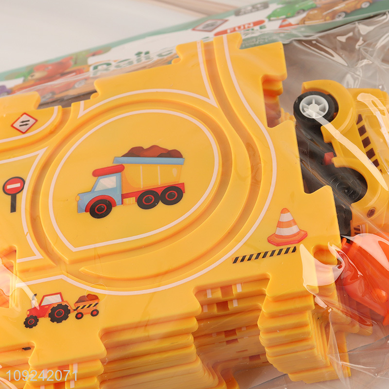 China Imports Electric Cartoon Puzzle Rail Car Toy for Boys Girls