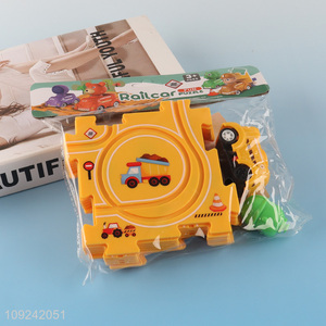 New Product Electric Cartoon Puzzle Rail Car Toy Set for Kids Age 3+