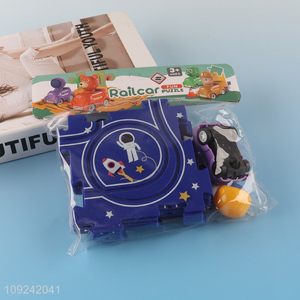 High Quality Electric Space Puzzle Rail Car Toy Set for Kids Age 3+