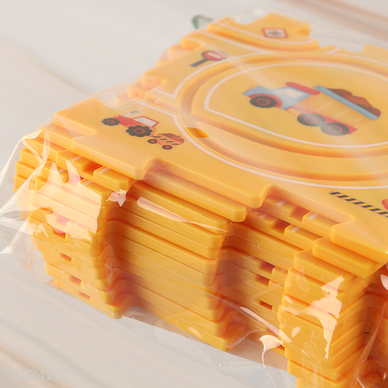 China Imports Electric Cartoon Puzzle Rail Car Toy for Boys Girls