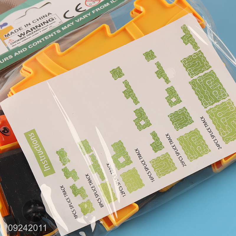 Good Quality Electric Cartoon Puzzle Rail Car Toy for Kids Boys Girls