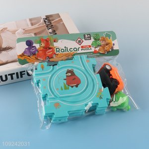 Hot Selling Electric Cartoon Puzzle Track Car Toy for Boys Girls
