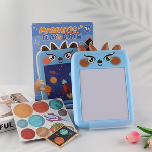 New Arrival 2-In-1 Magnetic Puzzle Game Writing Tablet Set for Kids