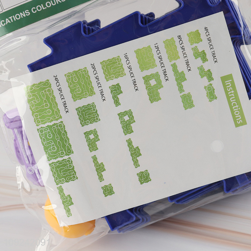 Hot Selling Electric Space Puzzle Rail Car Toy Set for Boys Girls