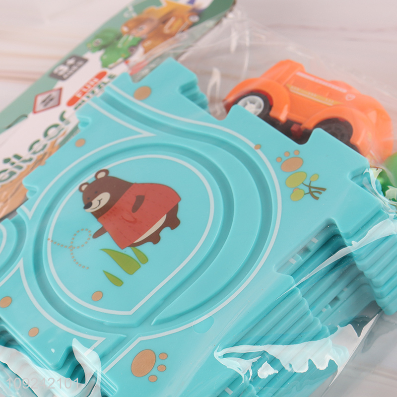 Good Quality Electric Cartoon Puzzle Track Car Playset Toy for Kids