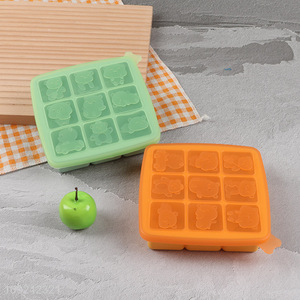 Yiwu market multicolor silicone cartoon ice cube mold ice cube tray
