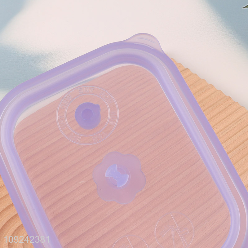 Factory price folding silicone food container storage box with lid