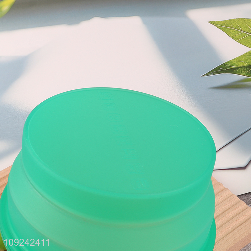 Good selling green folding silicone food container storage box with lid