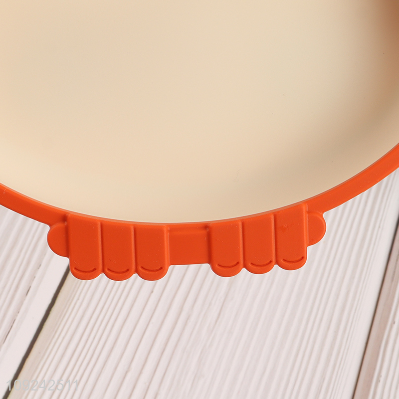 Top products silicone owl shape children tableware plate with suction cup