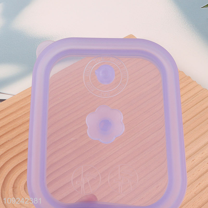 Factory price folding silicone food container storage box with lid