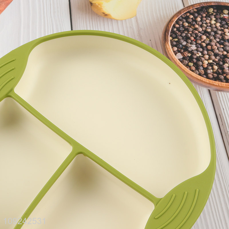 Yiwu market round silicone suction cup tableware plate for children