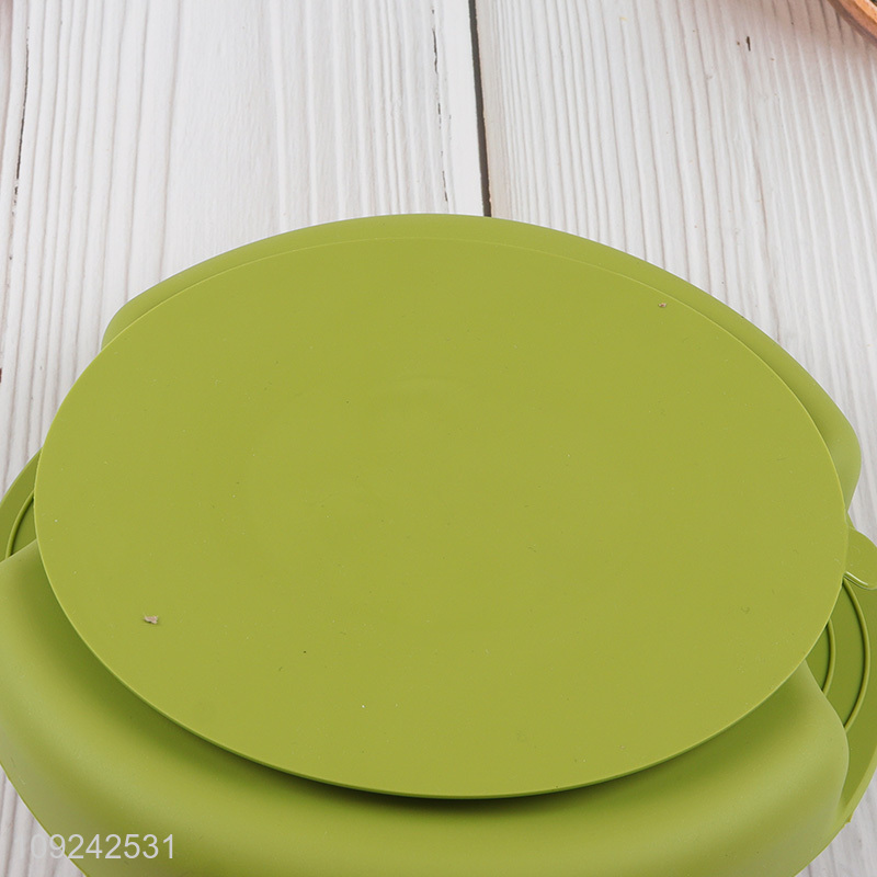 Yiwu market round silicone suction cup tableware plate for children