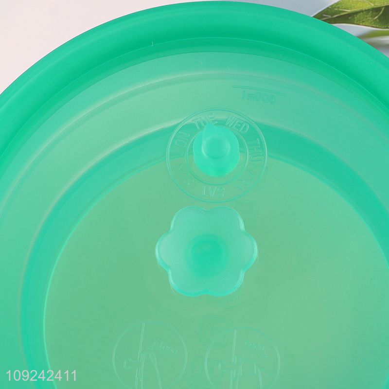 Good selling green folding silicone food container storage box with lid