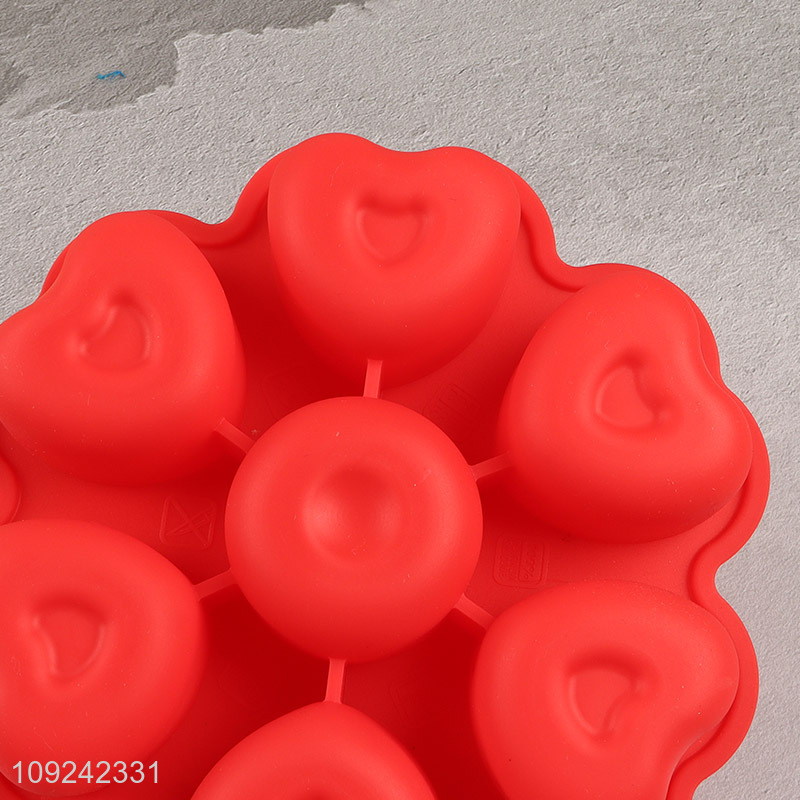 Top quality heart shape silicone ice cube mold ice cube tray for sale