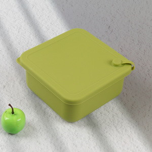 Yiwu market portable silicone food container lunch box with lid